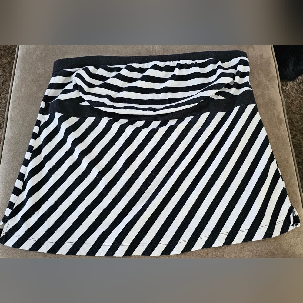 White and Black Stripped Tube Top Lane Bryant 18/20